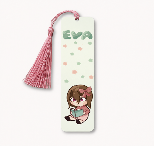 Cute Girl Metal Bookmark