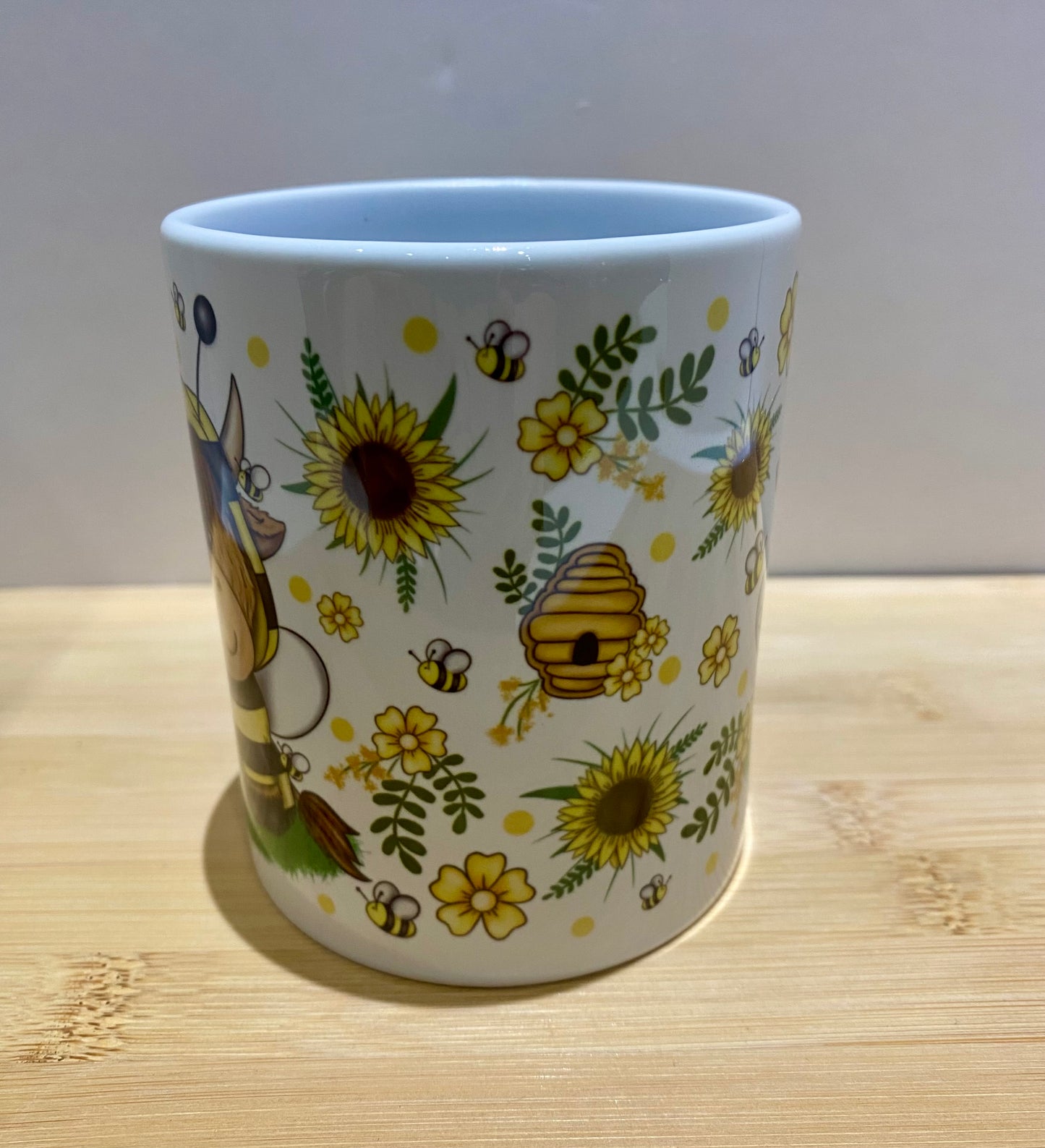Bee Highland Cow Mug