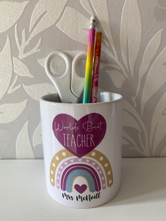 Worlds Best Teacher Pen Pot